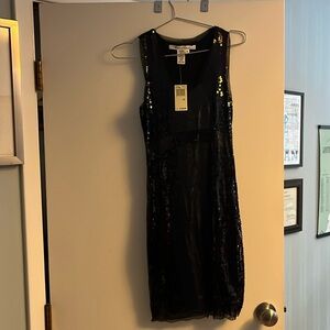 Max studios black sequin cocktail dress